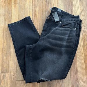 Torrid Plus Womens Plus Size Straight Blackout Distressed Jeans 22T NWT